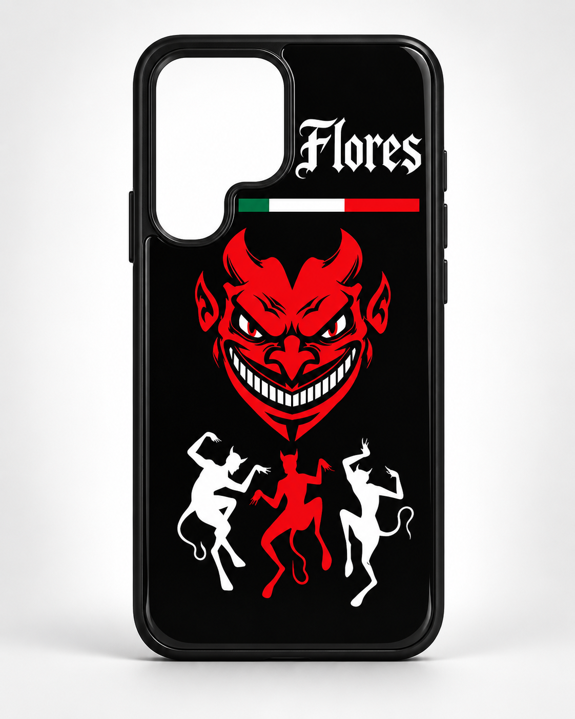 Funda negra diablo rojo personalizada